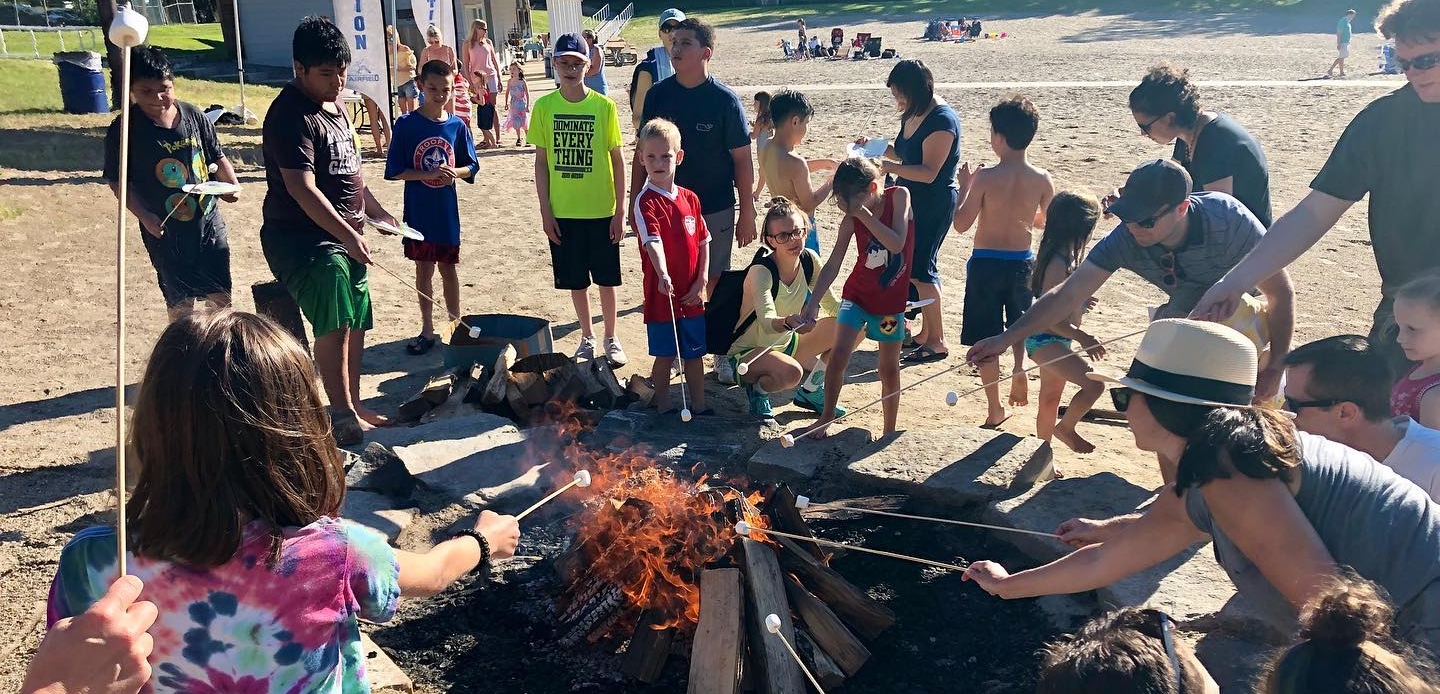 Bonfire at Lake Mohegan
